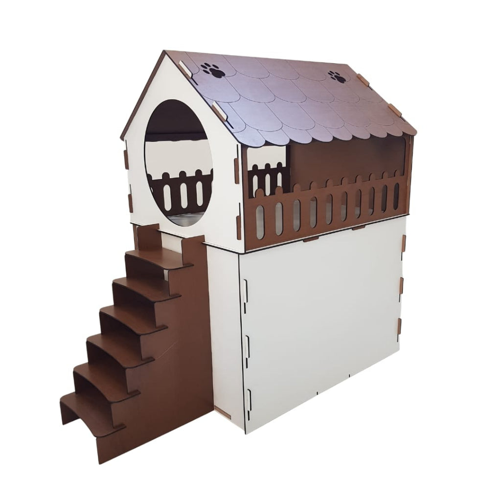 Casinha Duplex CatHouse™ – 2 Andares, Aventura e Conforto
