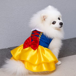 Fantasia Branca de Neve para Pets – Vestido Fofo para Passeios e Festas