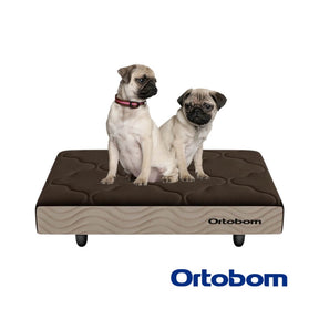 Mini Cama Pet de Linho com Pés de Madeira – Ortobom™