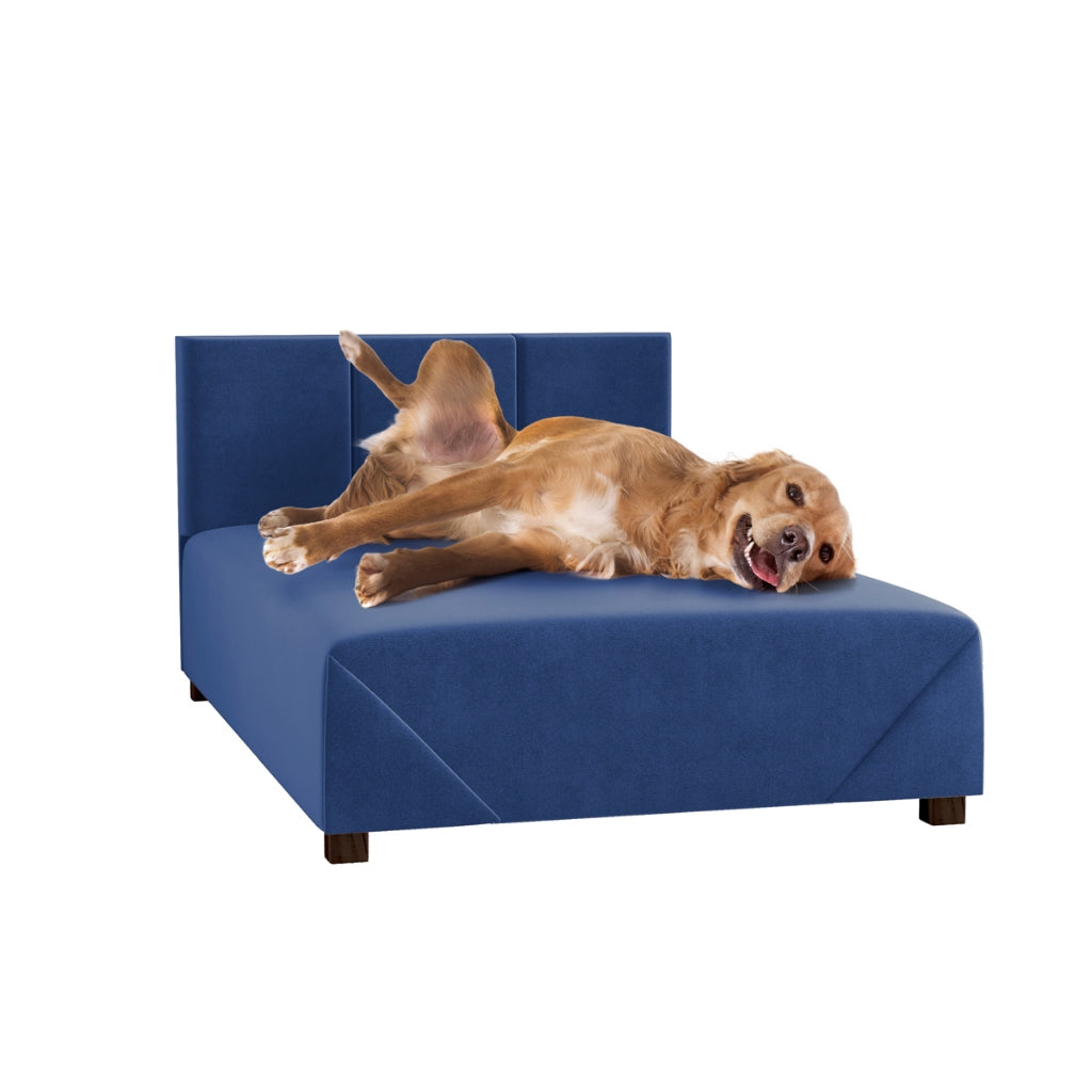 Cama Box Pet em Suede com Estrutura de Madeira – Lupzy™ | Conforto Elevado e Firme para o Descanso