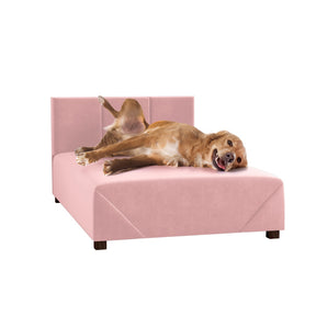 Cama Box Pet em Suede com Estrutura de Madeira – Lupzy™ | Conforto Elevado e Firme para o Descanso