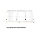 Cercado Pet Dobrável com Portão 82cm em Aço – Duty™ | Segurança Modular para Pets e Crianças