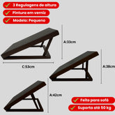 Rampa Pet Ajustável Antiderrapante em Madeira de Pinus – Duty™ | Para Cama e Sofá com Segurança