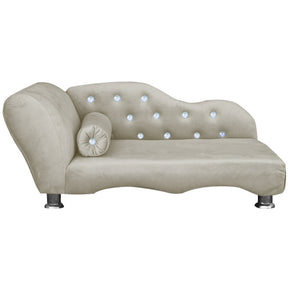 Caminha Pet Recamier Luxo em Suede com Strass – Lupzy™ | Sofisticação e Conforto Premium