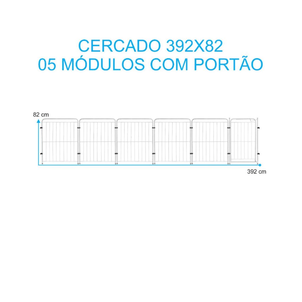 Cercado Pet Dobrável com Portão 82cm em Aço – Duty™ | Segurança Modular para Pets e Crianças