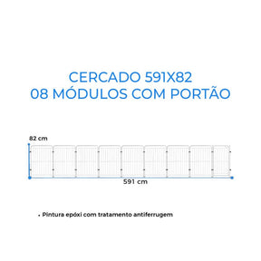 Cercado Pet Dobrável com Portão 82cm em Aço – Duty™ | Segurança Modular para Pets e Crianças