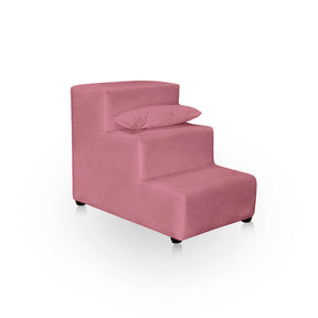 Escada Pet de Luxo 3 Degraus em Suede Impermeável – ForPatas™