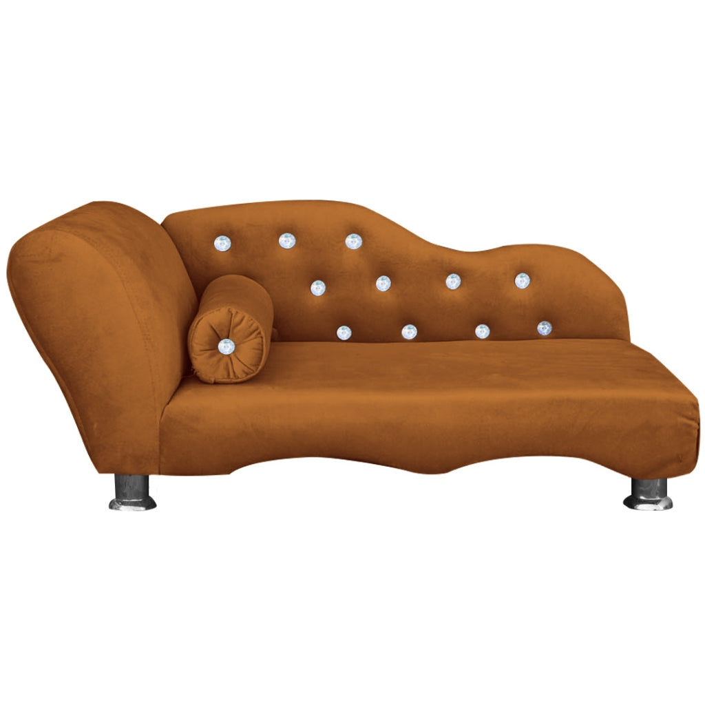 Caminha Pet Recamier Luxo em Suede com Strass – Lupzy™ | Sofisticação e Conforto Premium