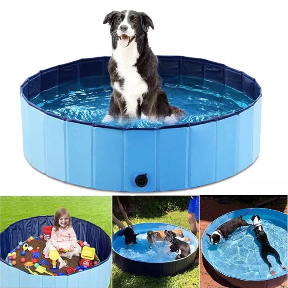 Piscina Dobrável para Cachorro e Crianças em PVC Antideslizante – Duty™ | Diversão e Refresco no Calor