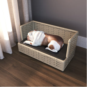 Sofá Caminha Pet Comfort Retangular Impermeável Junco Areia – Lupzy™ | Conforto Firme e Fácil de Limpar