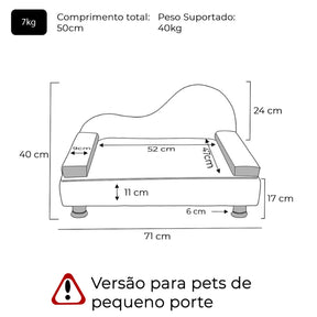 Caminha Mini Sofá Pet em Suede para Cães e Gatos – Lupzy™ | Conforto Luxo para Pequeno Porte