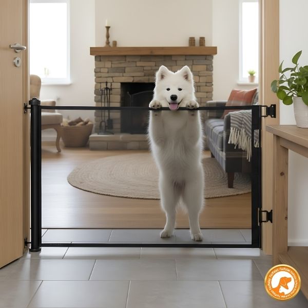 Portão Telescópico Super Reforçado para Pets – Retrátil 1,50m a 3m | ForPatas