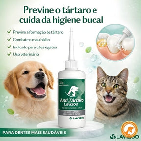 Gel Anti Tártaro Lavizoo + Dedeira – Higiene Bucal e Hálito Fresco para Pets | ForPatas