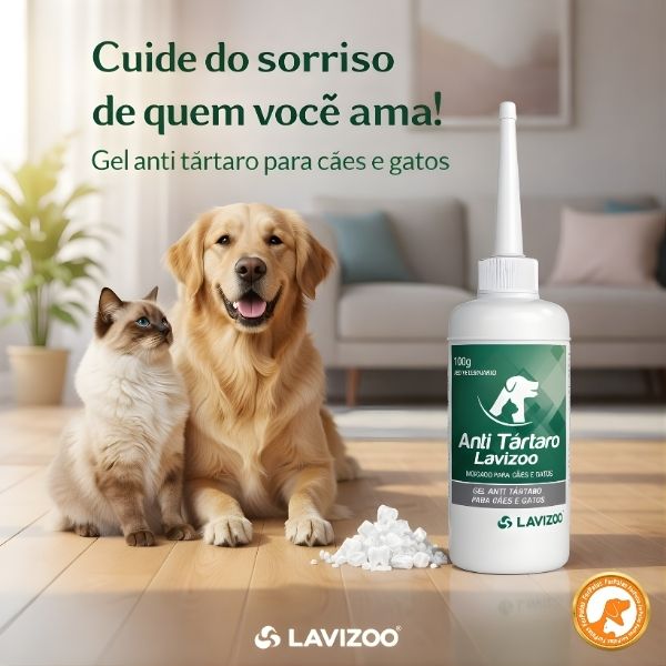 Gel Anti Tártaro Lavizoo + Dedeira – Higiene Bucal e Hálito Fresco para Pets | ForPatas