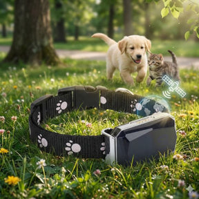 Coleira com GPS Rastreador em Tempo Real com Cerca Virtual para Cachorro e Gato Snouty™