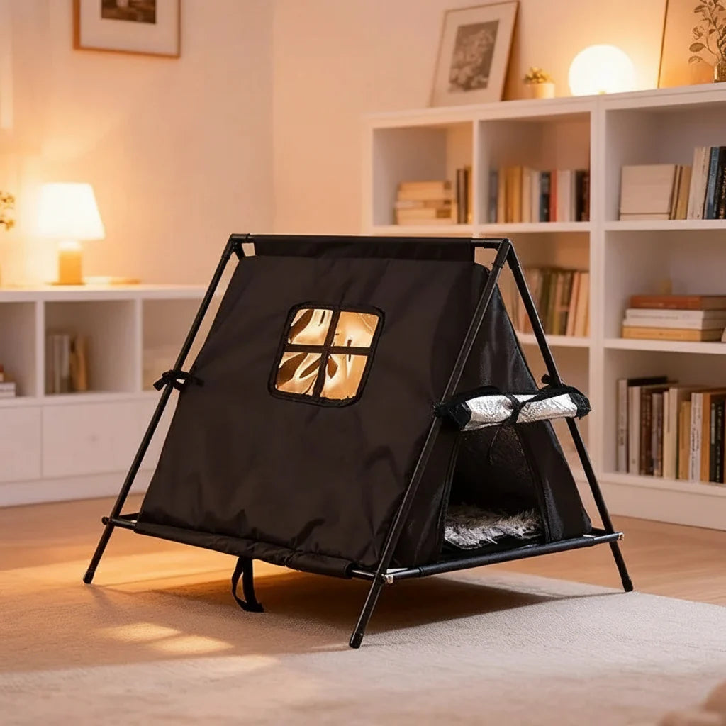 Cama Tenda Abriguinho para Pets – Proteção, Conforto e Privacidade – Snouty™