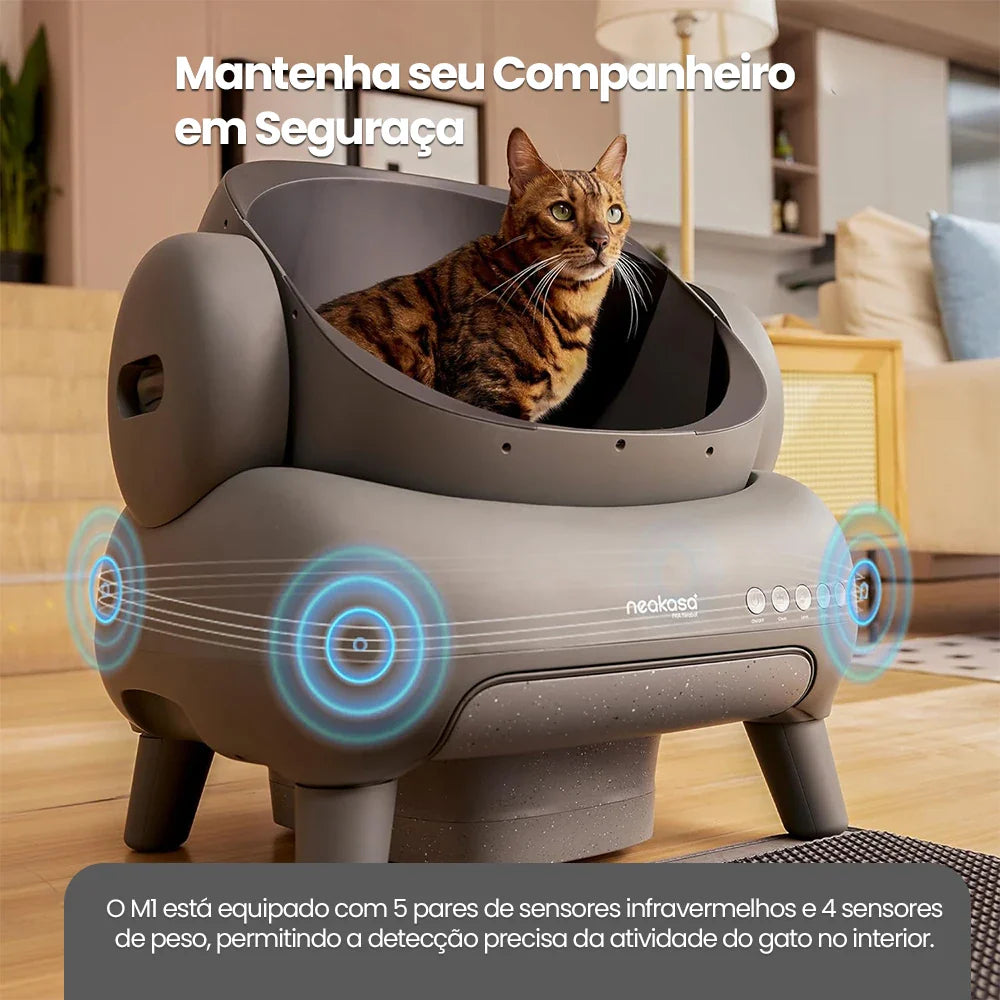 Caixa de Areia Automática Neakasa™ – Autolimpante com App e Design Aberto