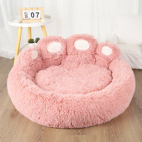 Cama Pet Pawzy™ – Formato de Pata para Conforto e Carinho do Seu Pet