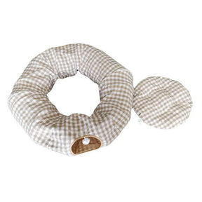 Cama 2 em 1 TunnelNest™ – Túnel Divertido + Conforto para Pets