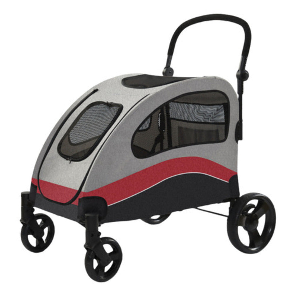 Carrinho de Passeio Dobrável até 60kg para Cachorro e Gato Grande Porte Impermeável PC406 Roverly™ - Carrinho de Passeio