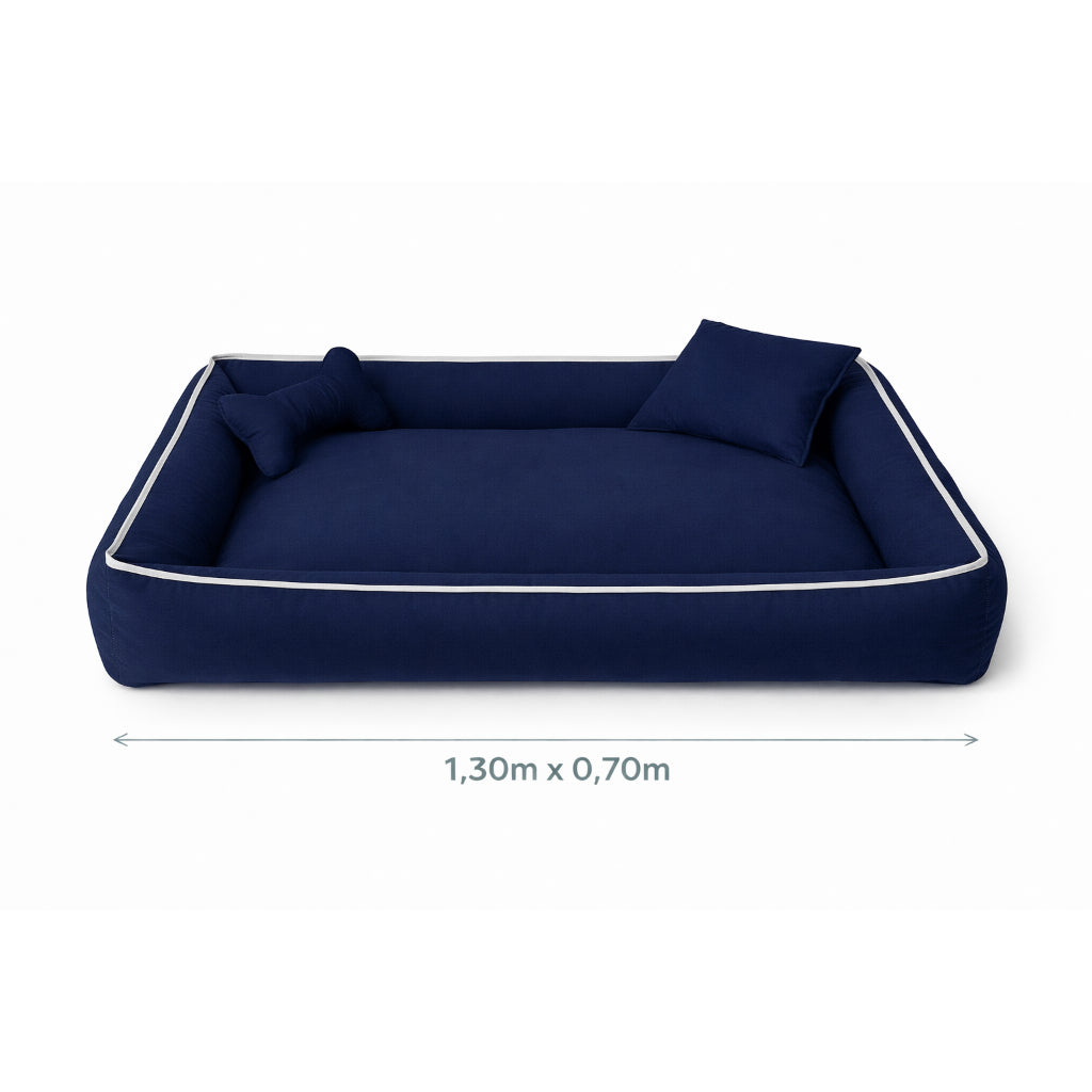 Cama Grande Lavável com Zíper e Enchimentos Removíveis para Cachorro e Gato BigNest™
