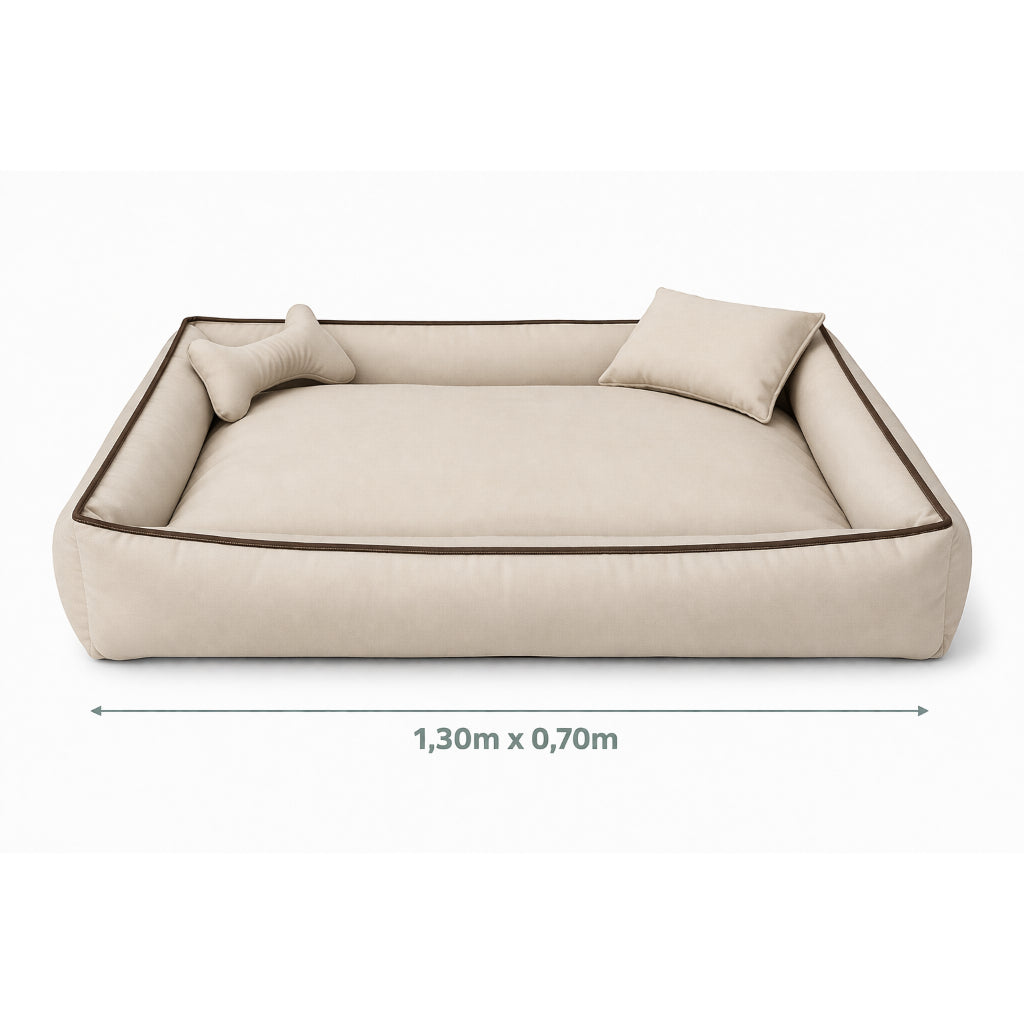 Cama Grande Lavável com Zíper e Enchimentos Removíveis para Cachorro e Gato BigNest™