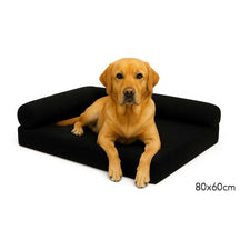 Cama Pet Premium M/G 80x60cm com Encosto Ergonômico – Lupzy™ | Conforto, Proteção e Elegância