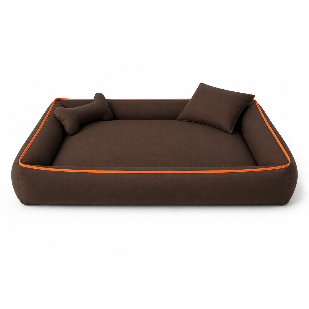 Cama Grande Lavável com Zíper e Enchimentos Removíveis para Cachorro e Gato BigNest™