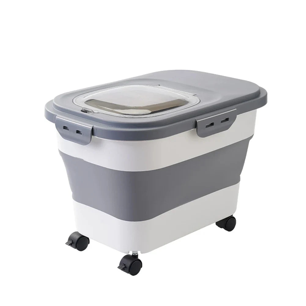 Armazenador Dobrável de Ração 15kg com Copo Medidor – ForPatas