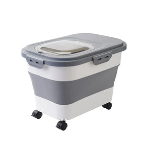 Armazenador Dobrável de Ração 15kg com Copo Medidor – ForPatas