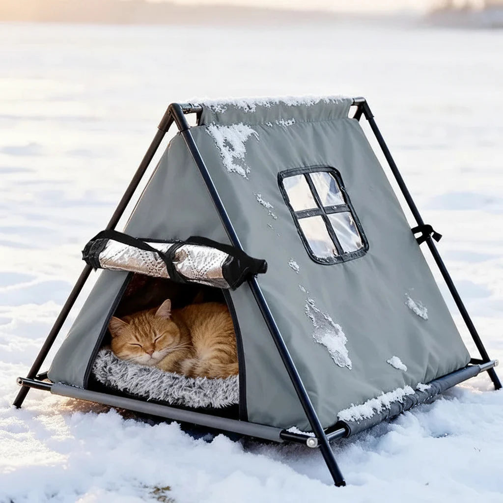 Cama Tenda Abriguinho para Pets – Proteção, Conforto e Privacidade – Snouty™