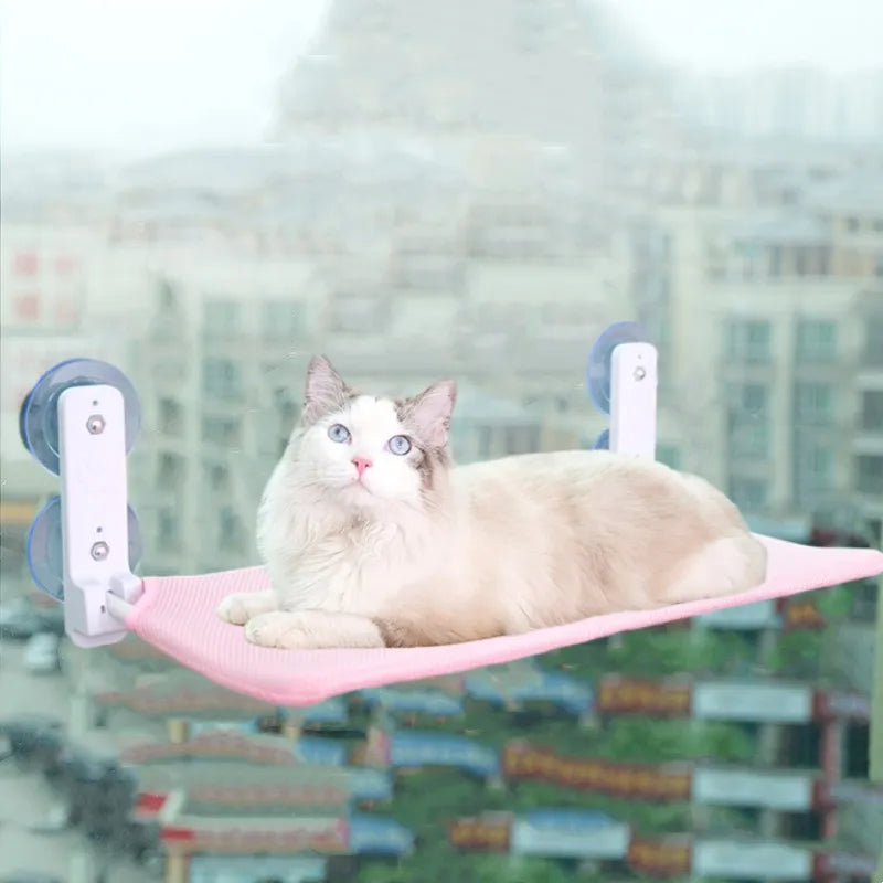 Cama Suspensa de Janela CatView™ – Ventosas 30 kg para Gatos