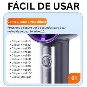 Secador Portátil Silencioso USB para Pets – BreezyPet™