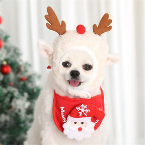 Babador & Gorro Fofo de Natal - Snouty™ | Exclusivo da ForPatas