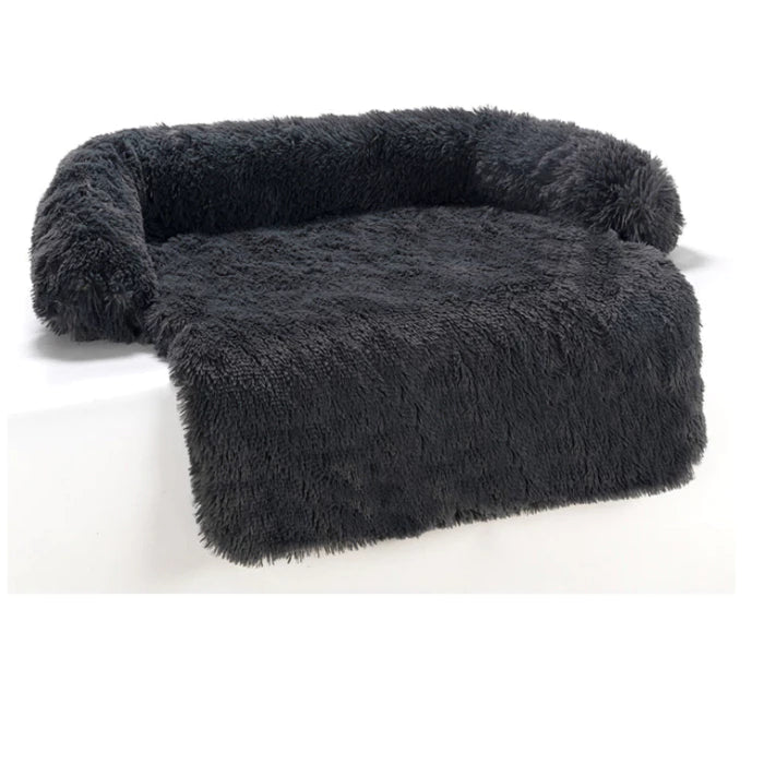 Cama Sofá de Pelúcia Lavável Antiestresse para Cachorro e Gato Médio CozyNest™