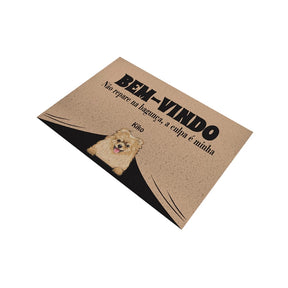 Tapete Personalizado Antiderrapante 60x40 para Pet com Nome e Raça Dogfy™