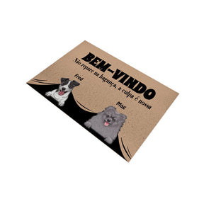 Tapete Personalizado Antiderrapante 60x40 para Pet com Nome e Raça Dogfy™