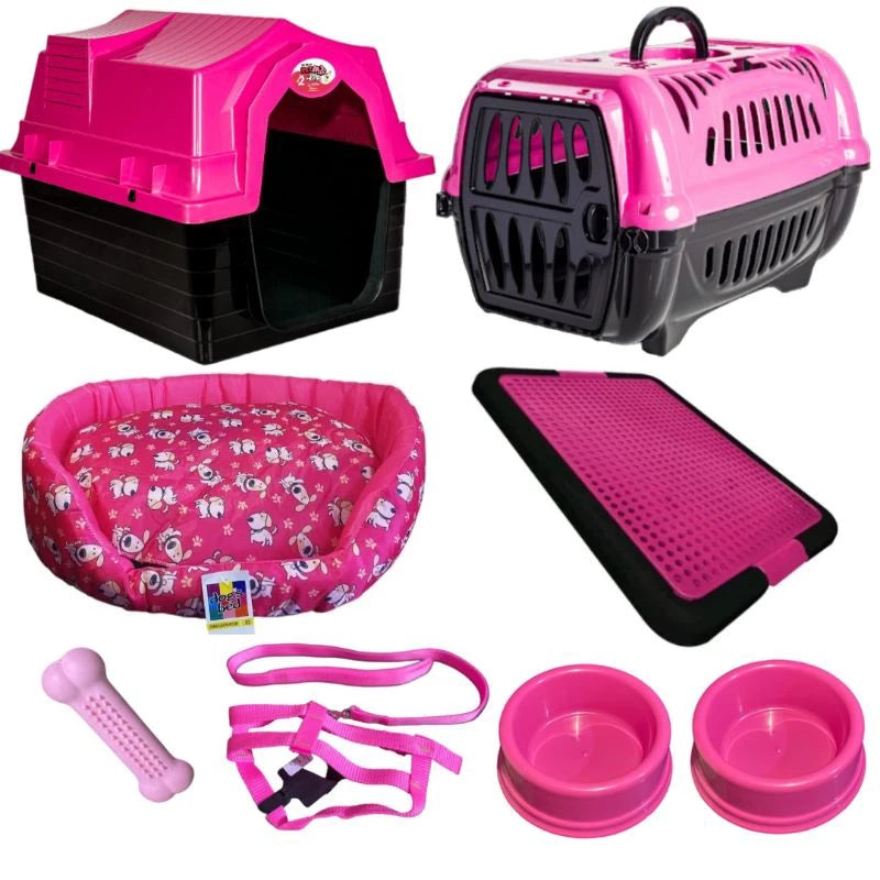 Kit Cachorro Completo Pequeno Porte com Cama, Sanitário e Acessórios – Lupzy™ | Tudo para o Conforto Diário
