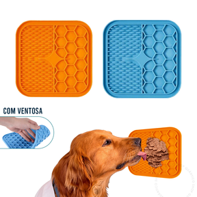 Tapete Comedouro De Lamber Para Cães Gatos Com Ventosa Pet