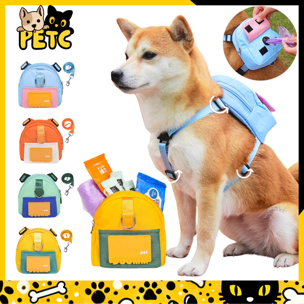 Mochila Pet Impermeável Com Peitoral E Guia Ideal Para Cães Em Viagens E Passeios Ao Ar Livre