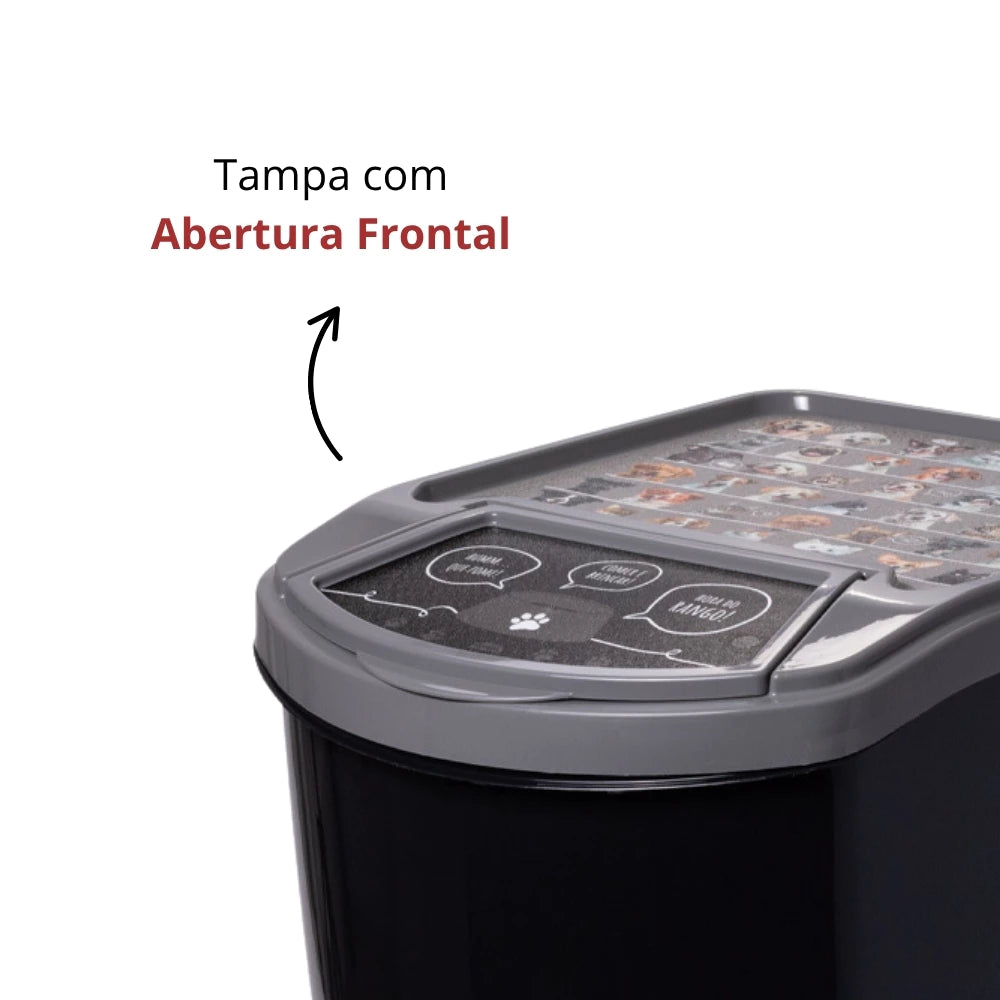 Porta Ração Empilhável até 17kg com Tampa 34L para Cachorro e Gato – Duty™ | Organização e Conservação Total