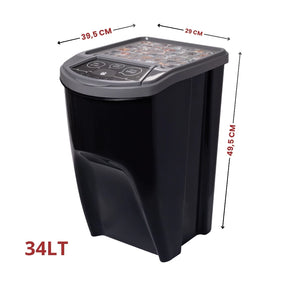 Porta Ração Empilhável até 17kg com Tampa 34L para Cachorro e Gato – Duty™ | Organização e Conservação Total