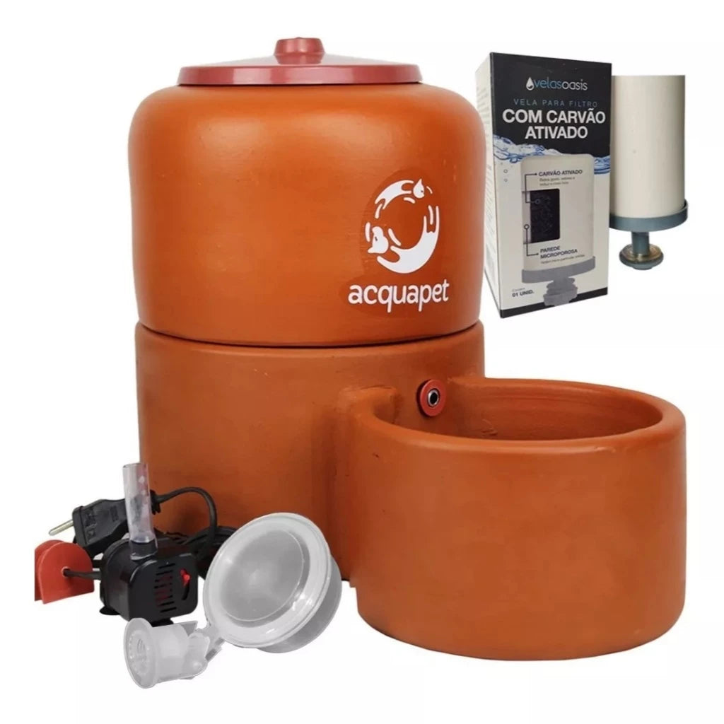 Fonte Bebedouro 4L com Filtro de Carvão e Bomba Silenciosa para Cachorro e Gato Bivolt AcquaPet™