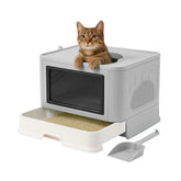 Caixa de Areia Premium Fechada com Entrada Superior e Arranhador – Snouty™ | Mais Limpeza e Zero Odor