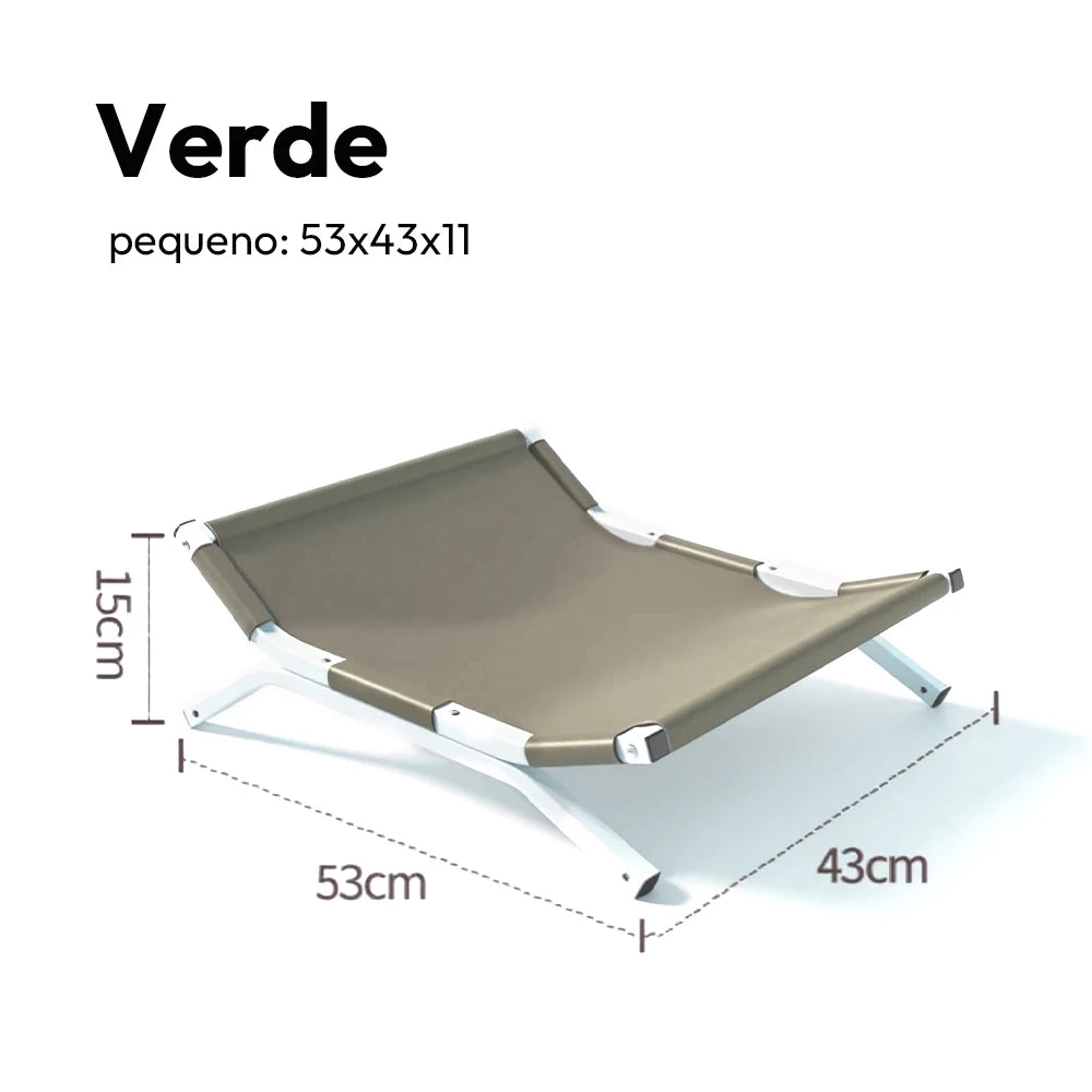 Cama Suspensa Impermeável para Cães e Gatos Pequenos e Médios – Snouty™ | Conforto Elevado em Todas as Estações
