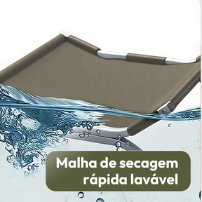 Cama Suspensa Impermeável para Cães e Gatos Pequenos e Médios – Snouty™ | Conforto Elevado em Todas as Estações