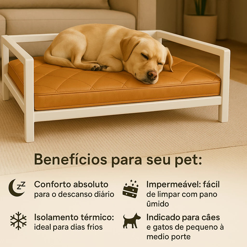 Cama Pet Luxo Impermeável Antifriagem para Cachorros e Gatos – ComfortNest™ | Conforto e Proteção Total