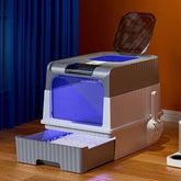 Caixa de Areia Fechada Antiodor com UV Sanitizante e Filtro Carvão para Gato SmartClean™