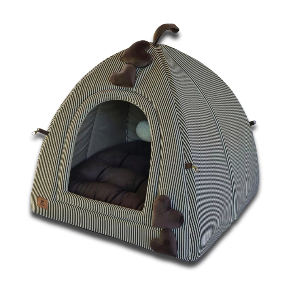 Cama Toquinha Pet Iglu Luxo com Almofada Removível para Cães e Gatos – CozyIglu™ | Aconchego Premium