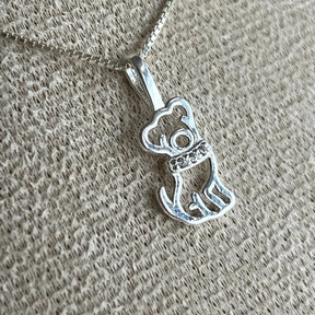 Colar Pets Love em Prata 925 + Zircônias com Pingente de Cachorro ou Gato – Lupzy™ | Amor Pet em Forma de Joia